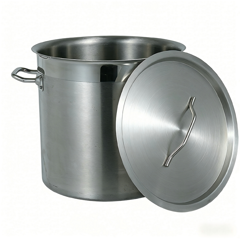 Large Capacity Stainless Steel Soup & Stock Pots for Commercial Kitchen Modern Design with Stainless Steel Lid
